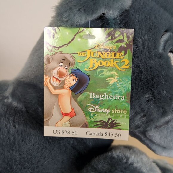Disney Store Bagheera Plush The Jungle Book 2 Panther Stuffed Animal 20" w/ Tags - Picture 10 of 15